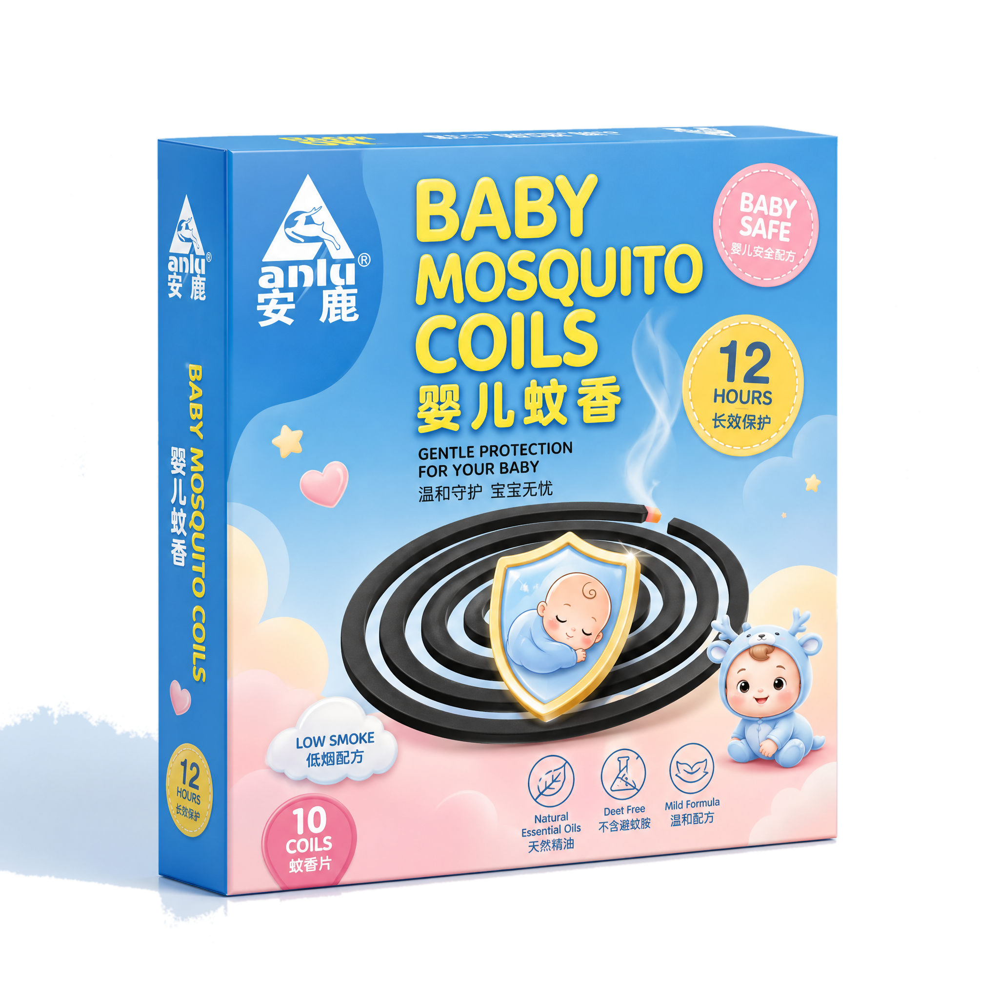 Anlu children's mosquito coils retail packaging