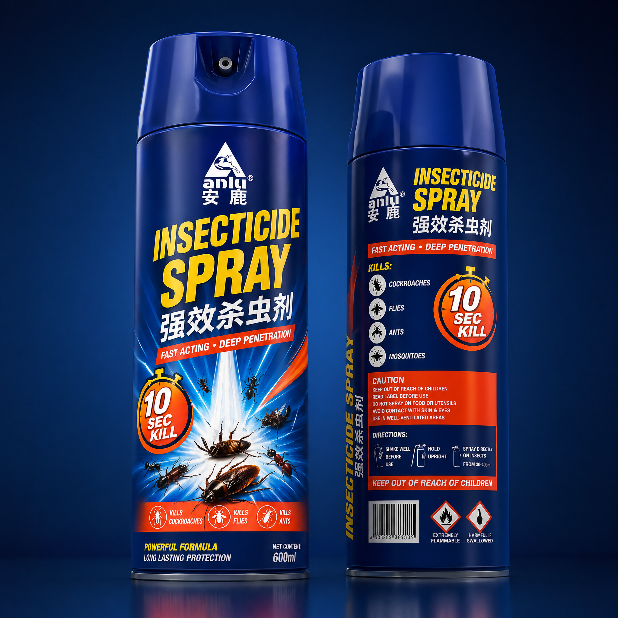 Anlu insecticide spray aerosol packaging